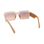 Womens Contemporary Fashion Mod Plastic Rectangle Sunglasses