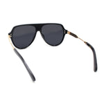 Mens Luxury Rich Mogul Flat Top Racer Plastic Sunglasses