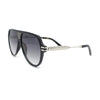 Mens Luxury Rich Mogul Flat Top Racer Plastic Sunglasses