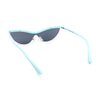 80s Minimal Half Rim Shield Cat Eye Retro Sunglasses