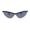 80s Minimal Half Rim Shield Cat Eye Retro Sunglasses