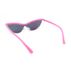 80s Minimal Half Rim Shield Cat Eye Retro Sunglasses