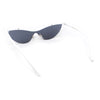 80s Minimal Half Rim Shield Cat Eye Retro Sunglasses