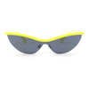 80s Minimal Half Rim Shield Cat Eye Retro Sunglasses