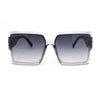 Womens Squared Inset Lens Rectangle Plastic Fashion Sunglasses