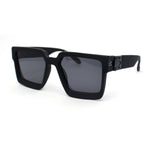 Rubberized Soft Matte Luxury Thick Horn Rim Mobster Sunglasses