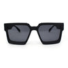 Rubberized Soft Matte Luxury Thick Horn Rim Mobster Sunglasses