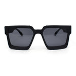 Rubberized Soft Matte Luxury Thick Horn Rim Mobster Sunglasses