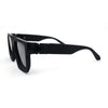 Rubberized Soft Matte Luxury Thick Horn Rim Mobster Sunglasses