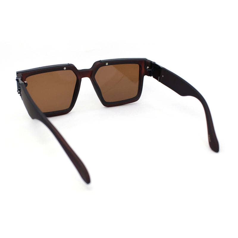 Rubberized Soft Matte Luxury Thick Horn Rim Mobster Sunglasses