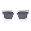 Rubberized Soft Matte Luxury Thick Horn Rim Mobster Sunglasses