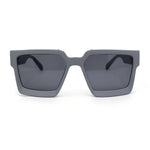 Rubberized Soft Matte Luxury Thick Horn Rim Mobster Sunglasses