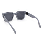 Rubberized Soft Matte Luxury Thick Horn Rim Mobster Sunglasses