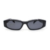 Womens Mod Narrow Rectangle Plastic Retro Sunglasses