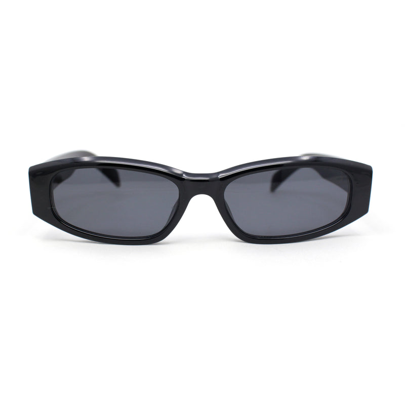 Womens Mod Narrow Rectangle Plastic Retro Sunglasses