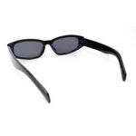 Womens Mod Narrow Rectangle Plastic Retro Sunglasses