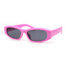 Womens Mod Narrow Rectangle Plastic Retro Sunglasses