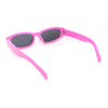 Womens Mod Narrow Rectangle Plastic Retro Sunglasses