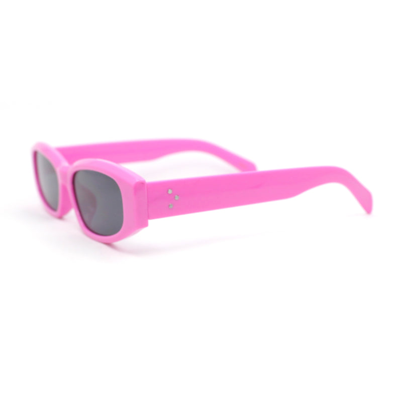 Womens Mod Narrow Rectangle Plastic Retro Sunglasses