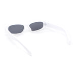 Womens Mod Narrow Rectangle Plastic Retro Sunglasses