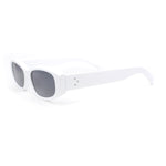 Womens Mod Narrow Rectangle Plastic Retro Sunglasses