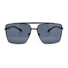 Mens Air Force Officer Metal Rim Rectangle Cop Sunglasses