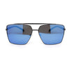 Mens Air Force Officer Metal Rim Rectangle Cop Sunglasses