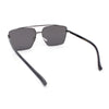 Mens Air Force Officer Metal Rim Rectangle Cop Sunglasses