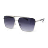 Mens Air Force Officer Metal Rim Rectangle Cop Sunglasses