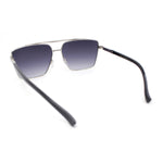 Mens Air Force Officer Metal Rim Rectangle Cop Sunglasses