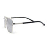 Mens Air Force Officer Metal Rim Rectangle Cop Sunglasses