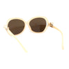 Womens Jumping Leopard Jewel Hinge Thick Butterfly Sunglasses