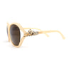 Womens Jumping Leopard Jewel Hinge Thick Butterfly Sunglasses