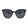 Mens Polarized Hipster Round Horn Rim Plastic Sunglasses