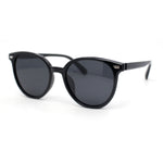 Mens Polarized Hipster Round Horn Rim Plastic Sunglasses