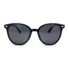 Mens Polarized Hipster Round Horn Rim Plastic Sunglasses