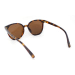 Mens Polarized Hipster Round Horn Rim Plastic Sunglasses