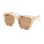 Womens Oversize Beveled Frame XL Cat Eye Retro Sunglasses