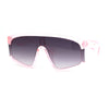 Kids Child Size Fashionable Flat Top Shield Plastic Pop Sunglasses