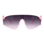 Kids Child Size Fashionable Flat Top Shield Plastic Pop Sunglasses