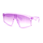 Kids Child Size Fashionable Flat Top Shield Plastic Pop Sunglasses