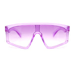 Kids Child Size Fashionable Flat Top Shield Plastic Pop Sunglasses