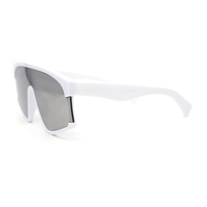 Kids Child Size Fashionable Flat Top Shield Plastic Pop Sunglasses