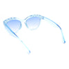 Girls Child Size Engraved Bling Foil Plastic Round Horn Rim Sunglasses