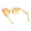 Girls Child Size Engraved Bling Foil Plastic Round Horn Rim Sunglasses