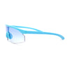 Kids Child Size Trendy Flat Top Shield Plastic Sport Sunglasses