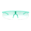 Kids Child Size Trendy Flat Top Shield Plastic Sport Sunglasses