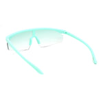 Kids Child Size Trendy Flat Top Shield Plastic Sport Sunglasses