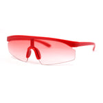 Kids Child Size Trendy Flat Top Shield Plastic Sport Sunglasses