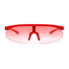 Kids Child Size Trendy Flat Top Shield Plastic Sport Sunglasses